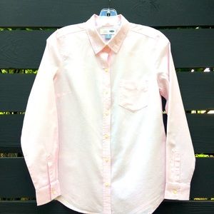 Old Navy Pink Oxford button down long sleeves shirt XS NWT